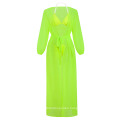 New Solid Color Sexy Two-Piece Bikini + Long-Sleeved Blouse Three-Piece Swimsuit Suit